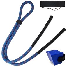 KeoPuals 골프 스윙 트레이닝 로프 트레이너 워밍업 훈련 보조 도구 골퍼 연습 실내 실외 자세 교정기 장비 블루 193154, 1개