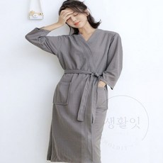 생활잇 샤워 목욕가운 그레이 L 골프가운