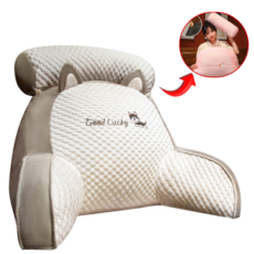 분리할 수 허리 등쿠션 아이스 테릴렌 다기능 허리 등쿠션 침대 등받이쿠션, (1개)오렌지 토스트