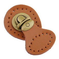 가죽 가방 잠금장치 교체용 패스너 소재 핸드백 스냅 크로스바디, 1개, 1. Brown