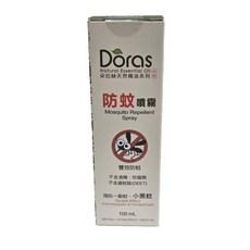 Doras朵拉絲 防蚊噴霧 100ml 台灣製 無避蚊胺 雙效防護, 1個