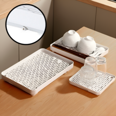 아르본드 뚫어쓰는 맞춤배수 식기건조대, 1개, 화이트 중형, 1단