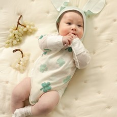 메르베 26년 신생아용 순면 럭키비키 배내바디슈트 쟈가드 바디수트