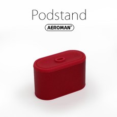 Ahastyle airpods 充電座 鋁合金 金屬充電底座 矽膠充電器, 1個, 紅色