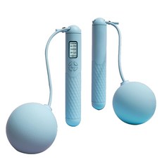 智能無繩跳繩 具備LCD夜視螢幕與USB充電功能, 藍色(贈收納袋), 1個