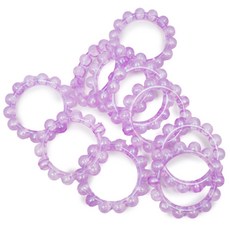 마이픽 원형비즈 10p 비즈액세서리, 퍼플