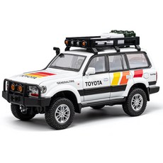 TOYOTA 토요타 랜드 크루저 LC80 클래식 오프로드 SUV 1대24 1:24 자동차 미니카 모형 다이캐스트, 화이트