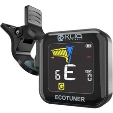 KLIQ 에코튜너 - 모든 악기용 USB 충전식 클립온 튜너충전 케이블 포함, UberTuner (White)