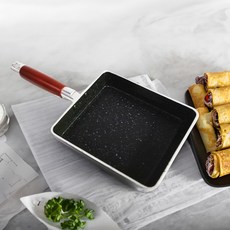 유유마트 국산 마블 코팅 사각 프라이팬 계란 후라이팬 15 20 22 25 28, 1개, 20cm