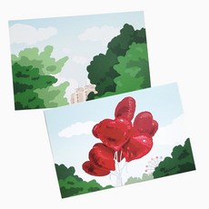 덕플러스문구 풍경 2종 엽서 postcard, 1 아파트, 1 아파트, 없음
