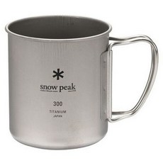 snow peak 雪諾必克 單層鈦金屬馬克杯 MG-142 300ml, 1個, 銀
