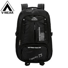 高品質戶外登山旅行雙肩背包 大容量多功能機械背包, 黑色 多功能揹包