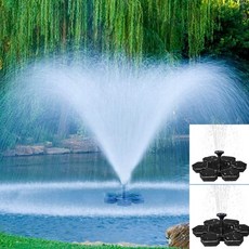 컴위즈 태양광 분수대 연못 분수 정원꾸미기 태양열 야외정원 펌프, 2개