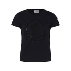 몽클레르 앙팡 로고 장식 티셔츠