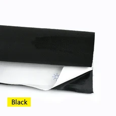 20x30-100143cm 자가 접착식 스웨이드 원단 합성 벨벳 천 자동차 내부 도어 패널 수리 DIY 트림, Black, 1개