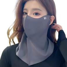 Velon 쿨 자외선차단 마스크 골프 스포츠, 진한 그레이, 6개