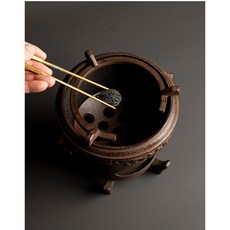 圍爐煮茶壺炭火炭爐烤茶茶具家用室內鐵壺火鍋煮茶器取暖爐煮茶爐, 1個, 圍爐煮茶