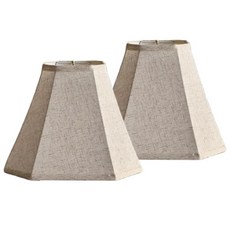 Zlamxf Lampshade 팔각형 벨 램프 쉐이드 상단 15.2cm(6인치) x 하단 33cm(13인치) x 수직 높이 26.7cm(10.5인치) 테이블 및 플로어 램프용, 라이트 베이지