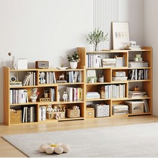 簡易書架 落地置物架 兒童繪本收納架 簡易實木書櫃 多層書本收納儲物櫃 角櫃 可伸縮儲物架 擺放架 架子, 都可伸縮