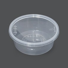 사출 원형 내열용기 B-250 (투명) 10개 세트 내열도시락 배달 포장 뚜껑포함, 1개, 10세트