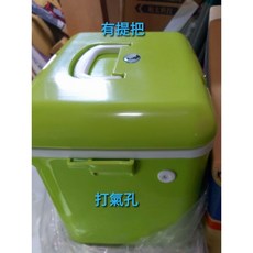 冰寶 釣魚冰箱/活餌桶 綠色 有提把 打氣孔, 1個