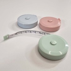 휴대용 피팅 원형 미니 줄자 파스텔 3컬러 1.5m, 1개, 라이트그린
