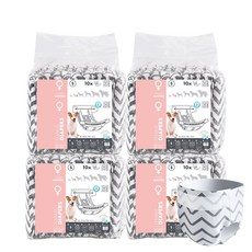 벨기에 엠펫츠 여아용 애견 강아지 기저귀 40매, 소형, 4세트, 10개입