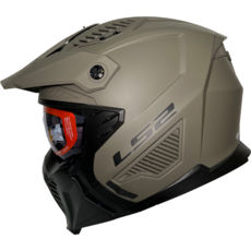 LS2 OF606 DRIFTER SOLID 安全帽 消光卡其 可拆面甲 可卸式帽簷
