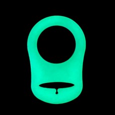 奶嘴矽膠套環, 1個, 夜光（關燈實拍）