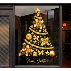 裝飾燈大師 聖誕無痕窗貼玻璃貼 可重覆黏貼 台灣現貨 多種款式, 閃耀聖誕樹