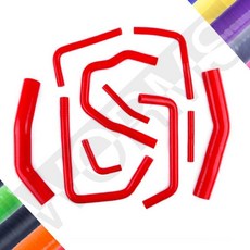 랜드 크루저 디젤 실리콘 라디에이터 냉각수 호스 파이프 키트, 1개, 5. Red