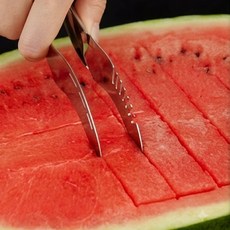 수박칼 수박커터기 수박스푼 화채 슬라이서 칼 분할 스테인리스 수박커터 장보고주방, 1개