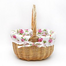 FlowerSP 花語繽紛野餐喜糖籃(中) 喜糖籃 居家布置 活動道具 野餐籃, 1個, 超商取貨最多4個