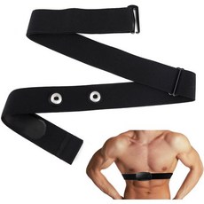 폴라 H10용 심박수 모니터 가슴 스트랩 오렌지 이론과 호환되는 조절식 방수 교체 밴드 와후 가민 H10 H9 H7 스코쉬 러닝 HRM 블랙 길이 25.6 37.4, 1개