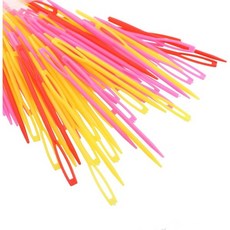 카이슌 100PCS 대형 아이 플라스틱 바늘 67mm 컬러 홈 스웨터 재봉 크로스 스티치 자수 실 뜨개질 태피스트리 손 DIY 재봉용