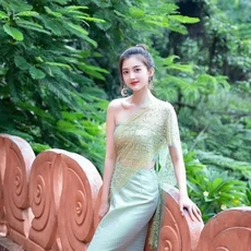 태국 미얀마 여성 다이 의상 민족 공연 무용 전통 스타일 드레스, 01 one size, 36 9