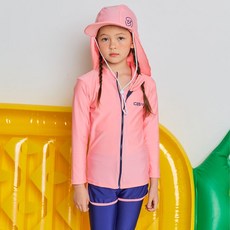 아이스샌드 여주니어 집업래쉬가드 이중반바지세트 BR-233109