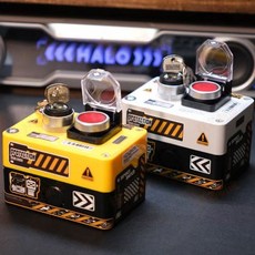 有趣重大決策一鍵開關機按鈕 台灣出貨 電腦外接桌面開關 個性電腦開機鍵 技術宅禮物, 1個, 【黃色】重大決策按鈕 硬核開機,【不帶燈】2米有線版本送貼紙