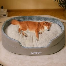 대형견 원형 강아지 방석 고양이 바닥 반려동물 침대 보온 반려견 매트, D. 스페이스 그레이 색상에 따뜻하고 도톰한 쿠션이 특