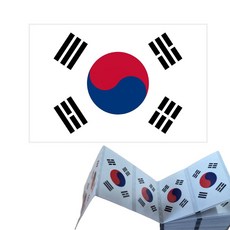 투명 태극기 방수 스티커 30X20mm 100매, 1개