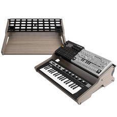 Gator Frameworks Elite Synth Oasis 시리즈 키보드 스탠드 32키 미디 컨트롤러용 메이플 (GFW-ELITE-SYNTHOASIS-MPL-32), 회색