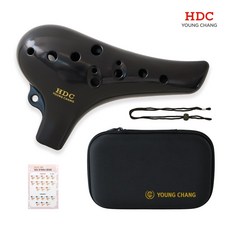 HDC영창 오카리나 알토C + 고급케이스 세트, YO-20, 블랙, 1세트 YO-20, 블랙, 1세트