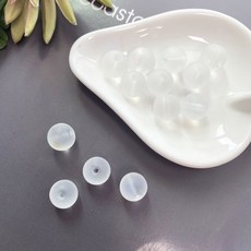 헤세드 10mm 유리구슬 투명 불투명 크랙 구슬(40개), 반투명