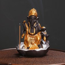 紫砂倒流香印度佛迦尼薩香薰爐創意印度象神節象神禮品擺件, 印度佛迦尼薩蓮花座