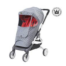 MomNest Stomom Scoot防風防寒推車雨罩, 黑灰色