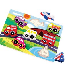 FOU 장난감 토이 교통입체퍼즐 9pcs