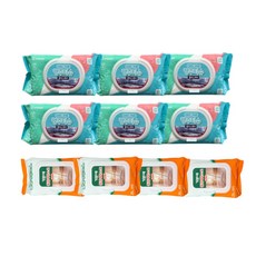 [기본에] 세균닦는 행주티슈 6팩 + 물걸레 청소포 4팩, 1세트, 상세 설명 참조