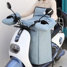 전기차 바람막이 오토바이 무릎 담요 장갑 전기 자전거 스쿠터 방한 방풍 보온 배달 겨울 커버 바람막이 워머 겨울분체 두툼한 기모 방수 봄가을 선바이저 바이크 덮개 겨울, 허리 지지대, 그린그레이(큰입)수염[복합스플릿세트]