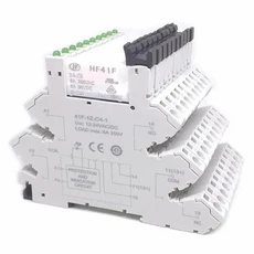 41F-1Z-C2-1 HF41F 24-ZS 12-ZS 1CO 슬림/SSR 릴레이 마운트 LED 보호 회로가있는 스크류 소켓 웨이퍼 릴레이 5V 12V 24V 230V, 규격 없음, 12V 1CO 6A Screwless
