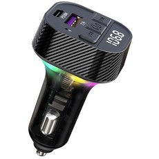 차량용 블루투스 5.3 FM 송신기 타입 C PD(30W) 충전기 및 QC3.0 USB 포트가 있는 블루투스 자동차 어댑터 무선 FM 라디오 송신기 MP3 플레이어 지원, Grey